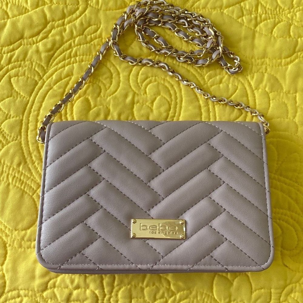 bebe Sophia Crossbody Bag, Quilted, Lavender, NWOT